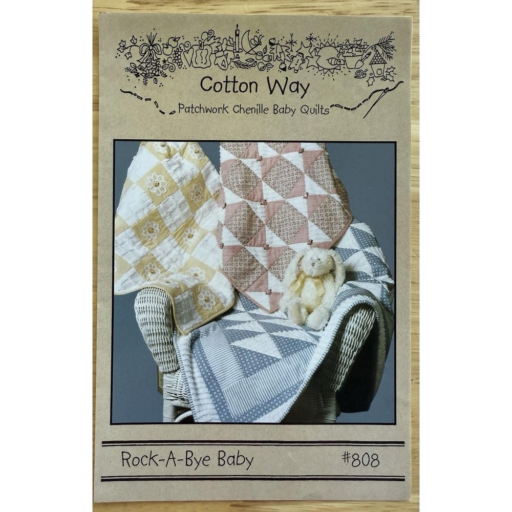 Cotton Way Patchwork‎ Chenille Baby Quilts Rock-A-Bye-Baby Quilt Pattern #808
